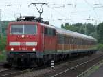 111 153-3 mit RE13  Maas-Wupper-Express  (Hamm-Venlo). Unna Bf. 28.05.2009.