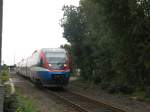 Die Westmnsterland Bahn von Dortmund nach Enschede (Nl) kurz nach verlassen des Bahnhofs von Coesfeld. 19.09.2010