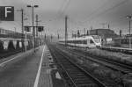 Eurobahn nach Venlo verlässt um 8.03 Uhr den Hagener Bahnhof am regnerischen Morgen des 21.09.2014