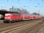 RE-Express mit 111 148-3 in Herne am 12.3.07