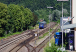 Güter gehören auf die Bahn - So hat es uns die Politik seit Jahrzehnten vorgegaukelt.
 Passiert ist wenig, eher geht es in die andere Richtung, allen Lippenbekenntnissen zum Trotz. Auch auf der Nahestrecke gibt es keinen Güterverkehr mehr, alle Anschlüsse wurden gekündigt! 620 408 nähert sich als RB Mainz - Idar-Oberstein pünktlich um 16.40 Uhr dem Bahnhof Kirn an der Nahe. Bahnstrecke 3511 Bingerbrück - Saarbrücken am 23.06.2016