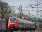 Sein Ziel erreicht hat der RE 50 Baureihe 442 312 im Gleisvorfeld des Dresdner Hauptbahnhofs kommend von Leipzig Hbf.Dresden Hbf 07.04.2019