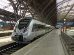 DB S-Bahn Mitteldeutschland 1442 705 + 1442 704 als RE 26019 aus Halle (S) Hbf, am 22.08.2013 in Leipzig Hbf.