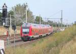 Mit bis zu 100Km/h darf hier der RE nach Leipzig Hbf aus dem Bahnhof von Leipzig/Halle Flughafen rausdsen.