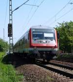 RE18 nach Cottbus bei der Ausfahrt in Dresden Stetzsch(Schublok 143).