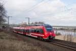 442 145 /645 als RB 18 nach Dresden Hbf zwischen Dresden-Kemnitz und Dresden-Cotta. 19.02.2014