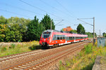 442 774 der DB mit dem RE 4987 nach Lichtenfels, am 02.09.2016 in Leipzig-Rückmarsdorf.