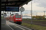 DB 146 022 mit der RB 16416 nach Schandelah, am 24.10.2022 bei der Bereitstellung in Magdeburg Hbf.