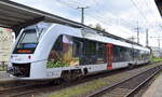 Abellio Rail Mitteldeutschland GmbH mit ihrem Coradia Lint 41  1648 943  (NVR:  95 80 1648 943-6 D-ABRM.... ) am 09.05.23 als RB 36 Richtung Magdeburg Hbf. im Bahnhof Magdeburg Neustadt.