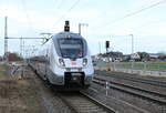 DB 1442 671 als RE 16115 von Magdeburg Hbf nach Leipzig Hbf, am 16.02.2024 in Rodleben.
