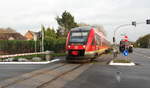 DB Dieseltriebzug 648 964 in St. Peter Ording.  Beobachtet am 20.10.17.