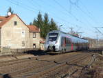 abellio 9442 111 als RB 74610 von Leipzig Hbf nach Eisenach, am 08.02.2020 in Erfurt-Bischleben.