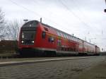 RB (Dosto - Steuerwagen) steht im Bahnhof Smmerda auf Gleis 2 zur Weiterfahrt nach Sangerhausen  bereit - 17.03.2007