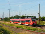 Als RE 42 (4995) fuhr 442 269 mit Fahrtziel Lichtenfels aus Großkorbetha. 

Großkorbetha, der 15.06.2022