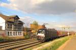 DB ES 64 U2-009 mit der RB 16331 von Eisenach nach Halle (S) Hbf, am 16.04.2012 in Erfurt-Vieselbach.