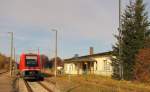 Am 03.11.2011 steht DB 641 038 vom Bh Erfurt, als eine der letzten RB´s nach Gotha im Bf Crawinkel.