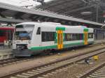 Vogtlandbahn VT 54 (95 80 0650 154-7 D-VBG) als EB 80680 nach Leinefelde, am 20.06.2012 in Erfurt Hbf.