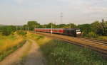 DB 182 505-8 mit der RB 16333 von Eisenach nach Halle (S) Hbf, am 18.07.2014 bei Ingersleben.