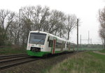 EB VT 022 + VT 004 als EB 80596 von Ilmenau nach Erfurt Hbf, am 19.04.2014 in Sülzenbrücken.
