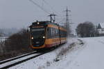 Die ET2010, Wagen 966, konnte zwischen Bad Wimpfen-Hohenstadt und Bad Rappenau-Kurpark ebenfalls bei  schneeigen  Bedingungen geknipst werden :) Zug: ET 2010  966  Linie: S42 Heilbronn