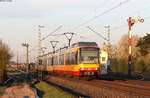 Tw 908, Tw 901 und Tw 881 als S8 nach Karlsruhe Tullastraße an der Bk Basheide 31.3.17