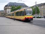 AVG SBahn als S4 Eilzug nach Achern kurz vor Erreichen des Karlsruher Bahnhofsvorplatz. 28.05.07