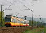 AVG 857 und AVG 847  Regio Bistro  als S4 nach Karlsruhe Hbf am Abzweig Brunnstck 15.4.09