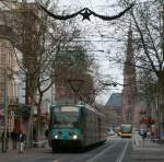 AVG 880 und 889 als S41 nach Freudenstadt Hbf in der Kaiserstrae 13.12.09