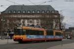 Tw 560 als S1 nach Bad Herrenalb am Hbf 20.3.10