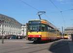 S1 nach Bad Herrenalb, aufgenommen auf dem Marktplatz in Karlsruhe, 20.7.2010