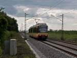 Wagen 875 als S32 nach Bruchsal Menzingen am 6.