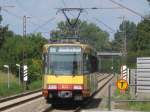 Tw 822 fuhr am 05.09.2010 als S32 nach Karlsruhe Hbf.