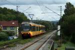 TW 855 und 833 als S5 nach Wrth kurz vor dem Haltepunkt Kleinsteinbach.