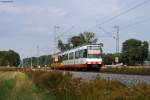 TW 836 un 856 als S31 von Odenheim nach Karlsruhe Hbf zwischen Weingarten und Karlsruhe-Durlach.