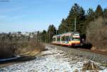 AVG ETW 914 auf dem Weg nach Eutingen im Gu beim Bahnbergang Lattenberg zwischen Dornstetten und Schopfloch. Aufgenommen am 01.12.2012.