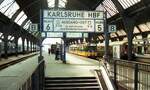 AVG  Albtalbahn__im Hbf Karlsruhe: Tw 812 als S3 nach Bruchsal.__31-05-1994