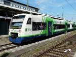 BSB - VT 95 80 065 0 038-2 mit Werbung im Bahnhof von Freiburg i.B am 22.09.2010    