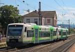 BSB 015 (650 042-4) fuhr am Nachmittag des 16.06.2013 zusammen mit BSB 004 (650 031-7) als Breisgau S-Bahn von Freiburg (Brsg) Hbf nach Elzach.