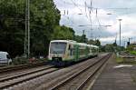 Nachschuss auf BSB 010 (650 037-4) und BSB 018 (650 045-7) bei der Ausfahrt am 03.05.2014 im Startbahnhof Freiburg (Brsg) Hbf in Richtung Waldkirch.