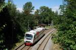 VT 516 der City-Bahn Chemnitz mit CB 82583 in Chemnitz Borna (24.07.2007)