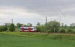 City-Bahn Chemnitz VT 513 // Pinnow // 25. Mai 2019.
Im Leiheinsatz f�r die Niederbarnimer Eisenbahn
auf der RB 61 von Angerm�nde nach Schwedt.
