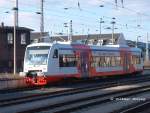 Regioshuttle VT 515 der City Bahn Chemnitz bei Einfahrt in Chemnitz Hbf als CB 81683 von Hainichen - 19.03.2005  