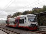 Regioshuttle VT 516 in Stollberg. (8.11.2013)