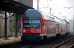 Die S1 nach Leipzig Hbf steht am 04.04.09 in Leipzig-Leutzsch.