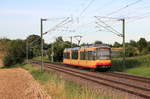 450 887 als S4 Eppingen- Öhringen-Cappel am 25.07.2020 zwischen Bitzfeld und Öhringen West.