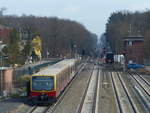 Abfahrt einer S-Bahn in Richtung Strausberg Nord am 2.12.2017, Bhf. Strausberg