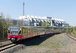 Berlin /S- Bahnhof Westkreuz, einfahrende Ringbahn S42 (BR 480) der S- Bahn Berlin, kommend aus Messe Nord/ ICC.