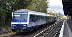 Press - Eisenbahn-Bau- and Betriebsgesellschaft Pressnitztalbahn mbH, Jöhstadt [D] mit ihrer  246 049-2  [NVR-Number: 92 80 1246 011-1 D-PRESS] und zwei ihrer alten DR Personenwagen und dem