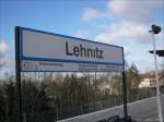 Stationsschild Lehnitz