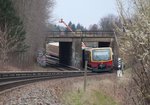 27.3.2016. S2 / BR 481 unterquert die Heidekrautbahn zwischen Berlin-Buch und Karow